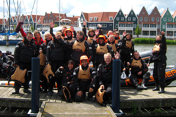 Bedrijfsuitje Dropping per RIB boot