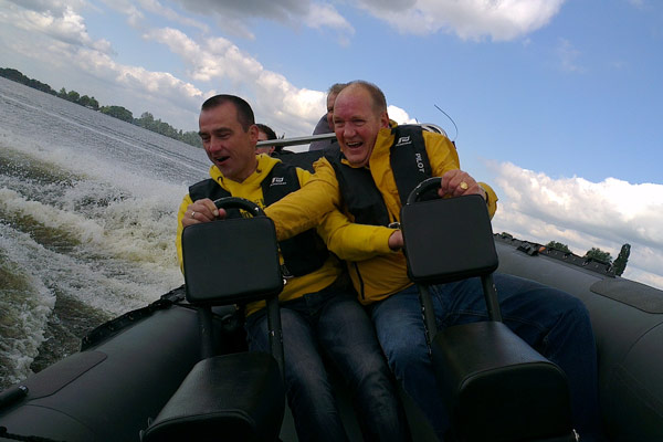 Bedrijfsuitje Dropping per RIB boot